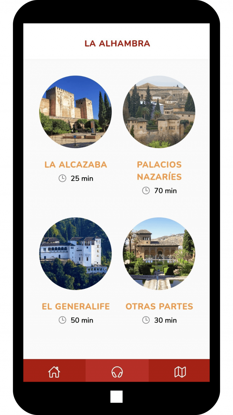 Partes Audioguía Alhambra